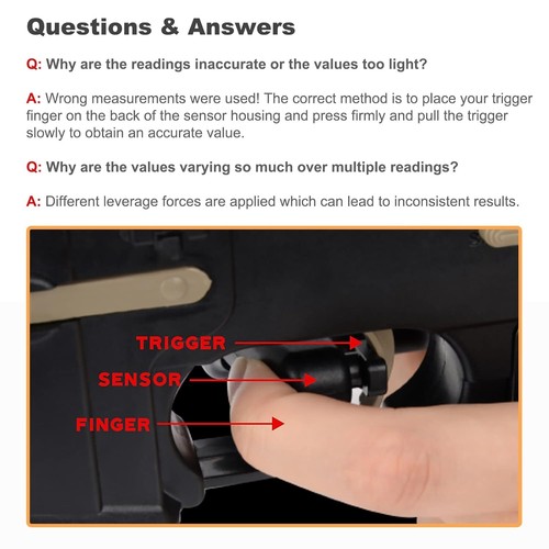 Professional Digital Trigger Pull Gauge 0-12lbs with 1oz Increments - Picture 4 of 9