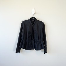 Victoria Beckham For Target Black Peplum Jacket Blazer Nylon Women’s Size Medium