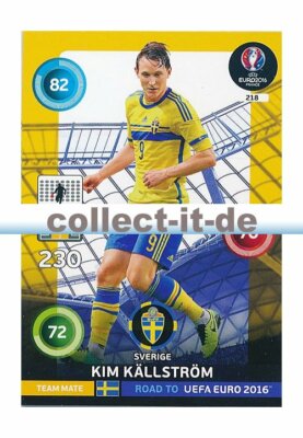 Panini Road to UEFA EURO 2016 - 218 - Kim Källström - Base Karte