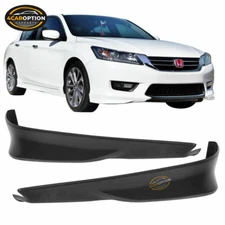 Fits 13-15 Honda Accord Sedan HFP Style Unpainted Front Bumper Lip Splitter 2PC