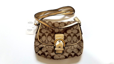 NWT Coach Signature Soho Flap Crossbody Shoulder Bag 45623 SKHBZ