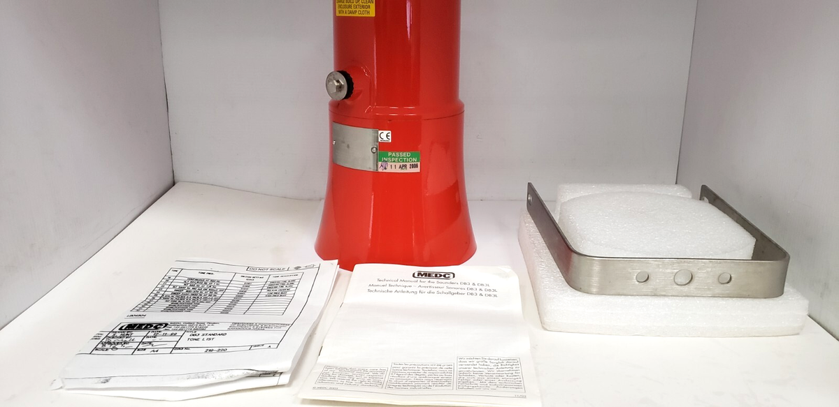 MEDC DB3D048N2BNR ALARM HORN SIGNAL, TYPE DB3, 24VDC, 15 WATTS MAX