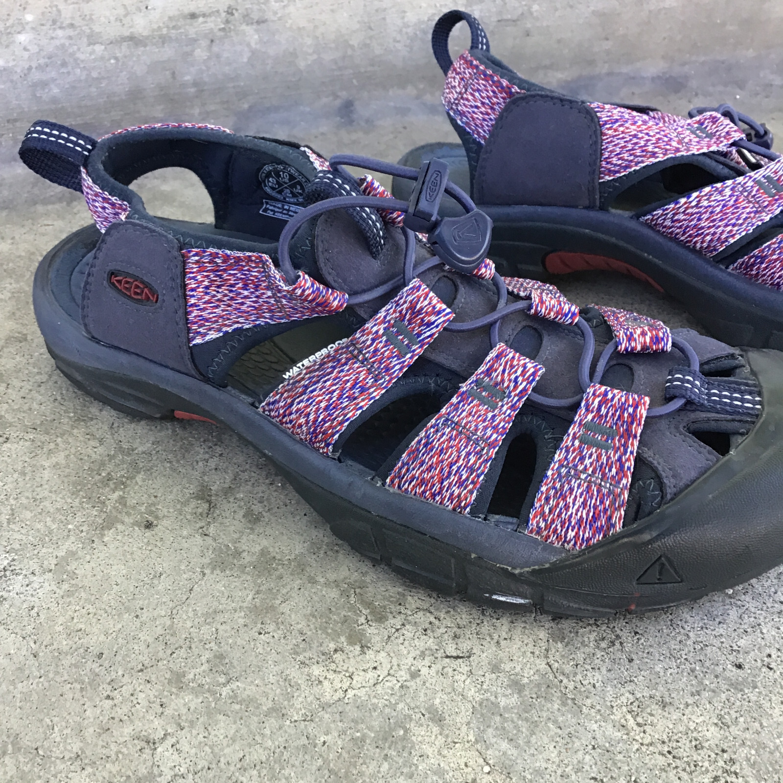 Sandali impermeabili in pelle Keen Newport H2 taglia 10 multicolore da uomo