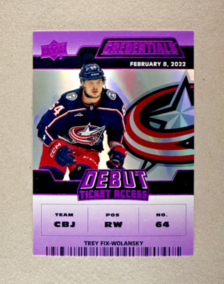 Trey Fix-Wolansky 2022-23 UD Credentials Debut Ticket Access Rookie RC /10   
