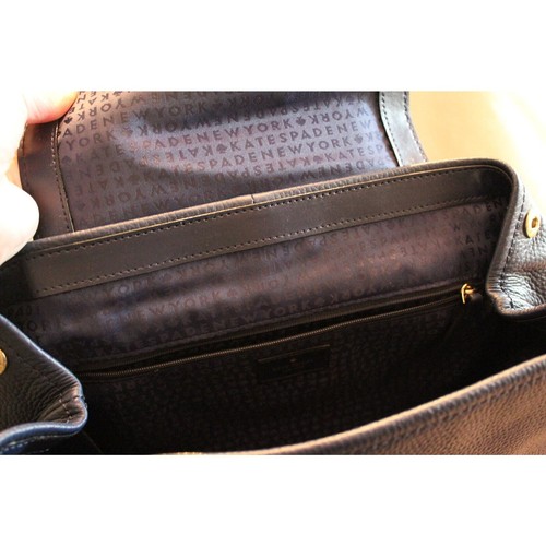 Kate Spade Remington Navy Blue Pebbled Leather Backpack Flap - NEW - Afbeelding 4 van 4