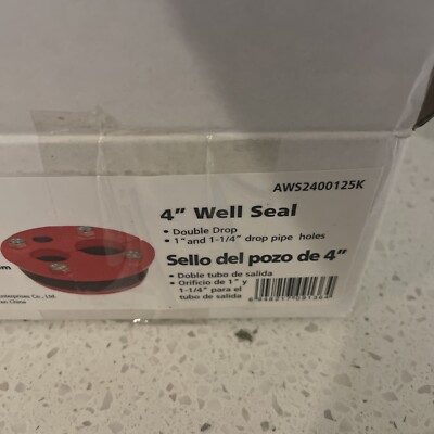 4   Well Seal Double Drop 1-1/4 x 1 inch Well Seal Drop Pipe Holes.