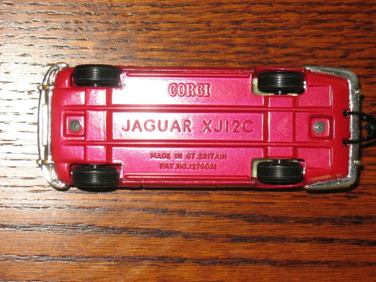 Vintage Corgi Jaguar XJ12C Red Black Top Great Britain Very Nice