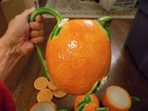 Lote Martha Stewart JUEGO RARO Macys Tazas En Forma de Naranja Tazón de Azúcar Cuchara - Imagen 2 de 18