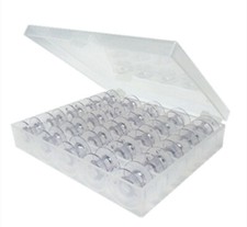 Portable Bobbin Box  25 Clear Plastic Bobbins SA156 US SELLER, FREE SHIPPING