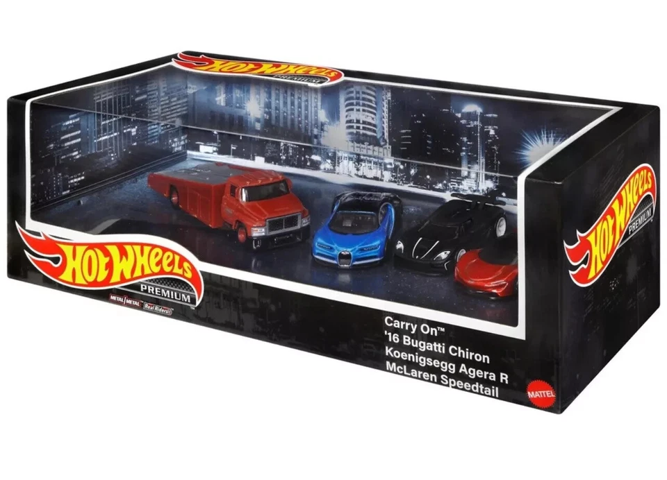 Hot Wheels Premium Set Hyper Cars #10 Bugatti Königsegg McLaren Die Cast 1:64 - Immagine 2 di 3