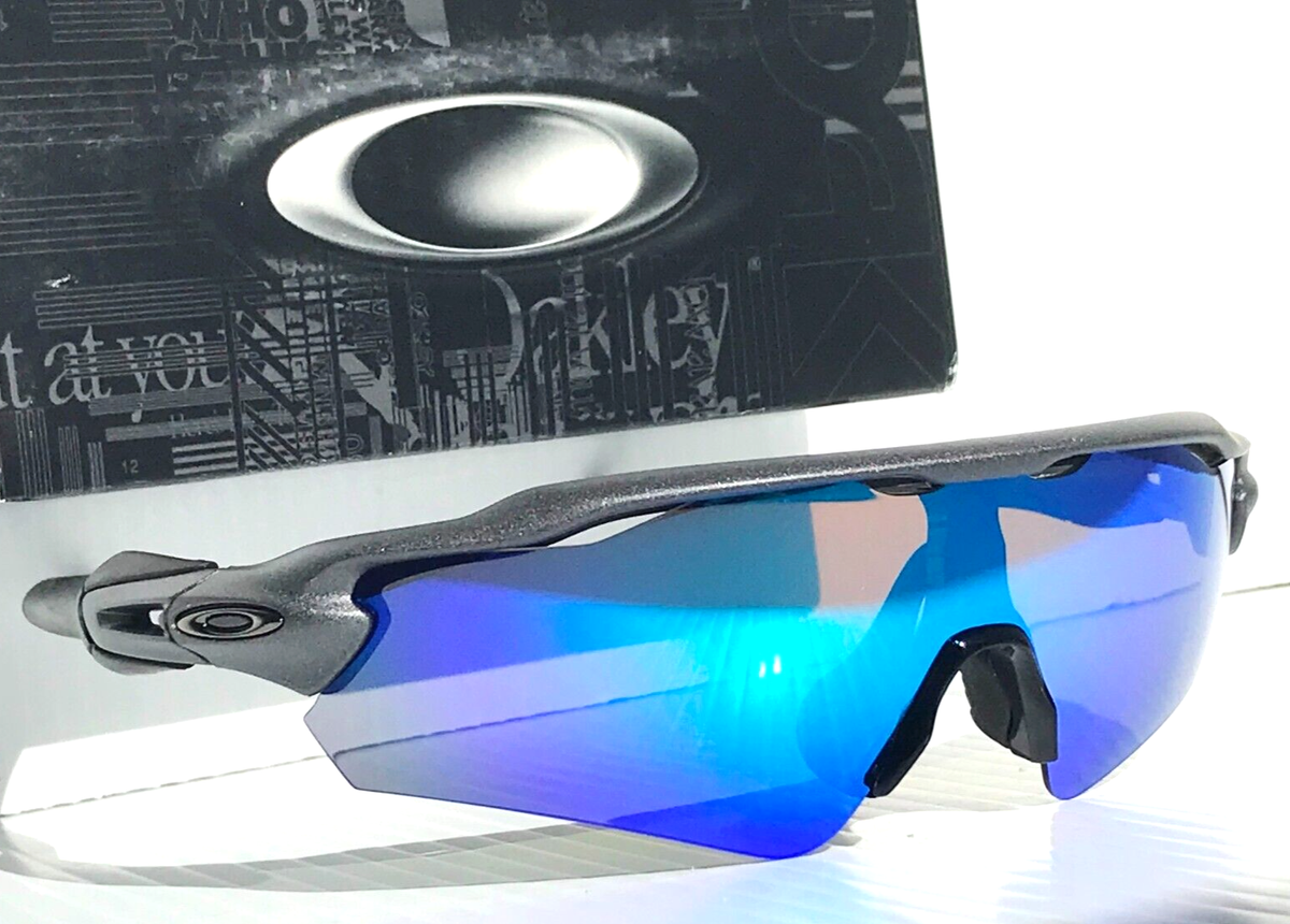 Oakley レーダーev NEW Oakley RADAR EV PATH Steel Grey POLARIZED Galaxy Blue Lens