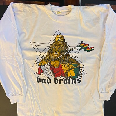 90s 本物 HANES BAD BRAINS I AGAINST I Tシャツ Buy Vintage Bad Brains I Against I T-Shirt 'White' - 2903