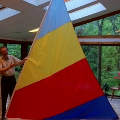 Sail for Super Snark, Sea Snark, canoe, etc.  Multi-Color (E2-45)