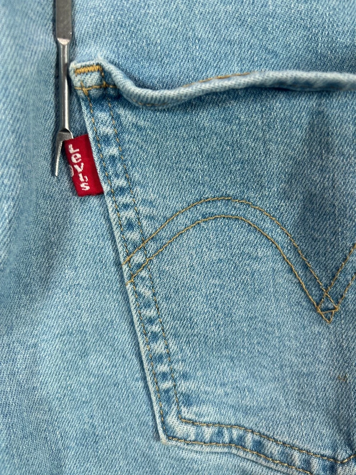 LEVIS Vintage Shortalls Denim Babero Mono Dos Caballos Marca Mujer Talla Grande 22W Foto 3 de 4