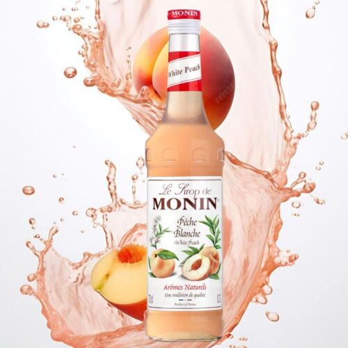Monin White Peach Coffee Syrup 70cl Bottle Pack of 2 - Picture 1 of 1