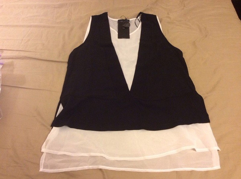 Zara Top With Waistcoat Size M Black