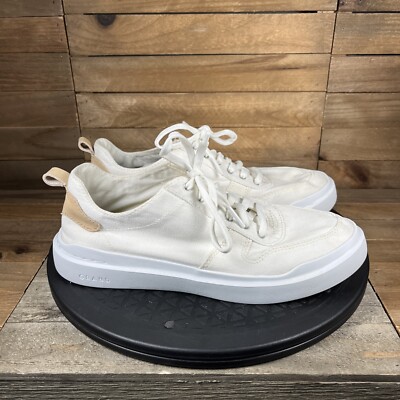 Cole Haan Women's Size 7.5 B Grandpro Rally Ivory White Canvas