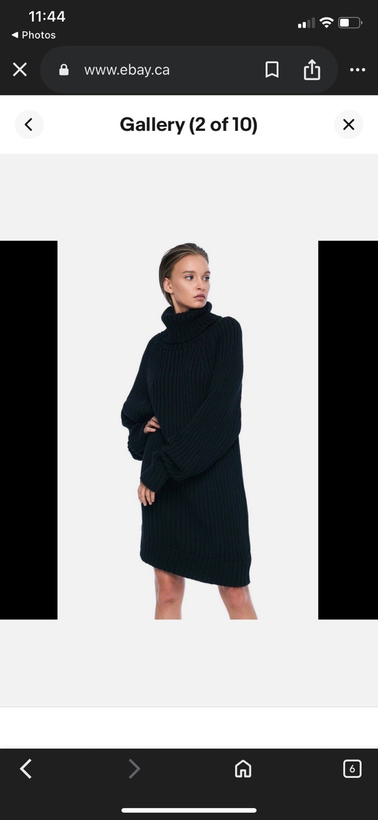 Jonny Cota Solid Black Oversized Long Sleeve Turt… - image 2