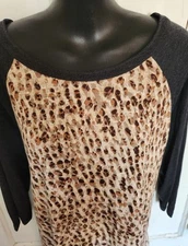 Womens Top Blouse By Designer Ann Taylor Loft Sz XL Casual Comfort Animal Print