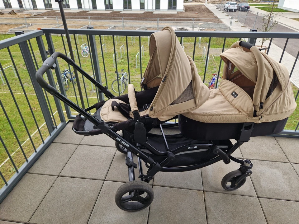 ABC Design Zoom Geschwister-/Zwillingskinderwagen inkl. Babywanne – Top Zustand - Bild 3 von 4