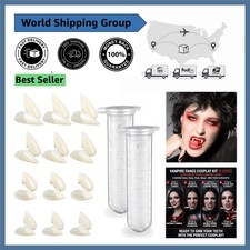 Cosplay Essential: 12 Pairs of Realistic Vampire Fangs - Halloween Party Fun