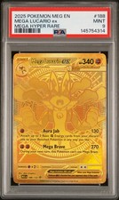 2025 POKEMON MEG EN-MEGA EVOLUTION #188 MEGA LUCARIO ex PSA 9 on eBay