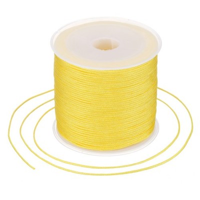 0.8mm Nylon String for Bracelets, 44 Yards Nylon Beading Thread(Lemon Yellow)