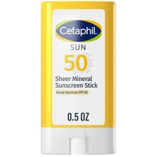 Cetaphil Sheer Mineral Sunscreen Stick for Face  Body, 0.5oz, 100 UVA/UVB...