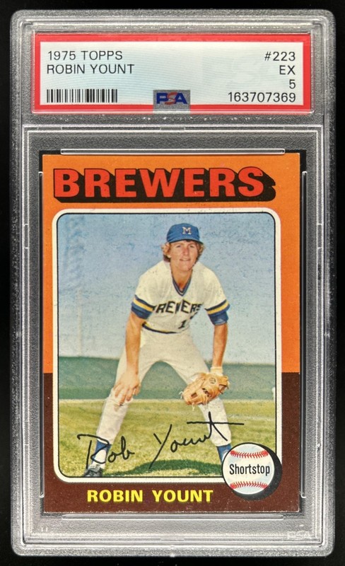 1975 Topps Robin Yount Rookie RC #223 Brewers PSA 5