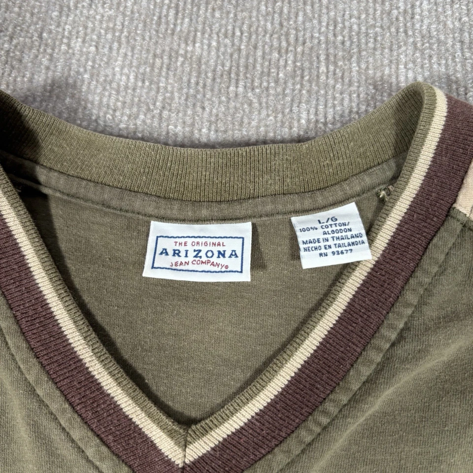 Camisa Arizona Vintage Años 90 Para Hombre L Verde Rayas Manga Larga Patinador Surf Grunge Foto 4 de 4