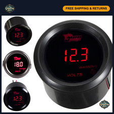 2 52mm Digital Volt Voltage Gauge Meter Kit With Red Led Display - Auto Accesso