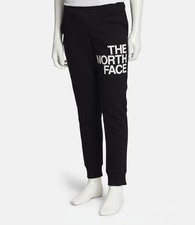 The North Face Kids Boy's Black Elastic-Waist Camp Fleece Jogger Pants Size S