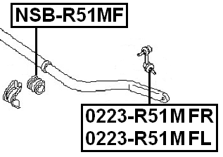Front Stabilizer Bushing D34 Febest NSB-R51MF OEM 54613-ZL10A | eBay