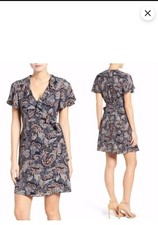 Chelsea Wrap Around Dress Short Sleeves  Above Knee Length