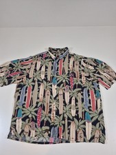 Vintage Reyn Spooner Hawaiian Shirt Mens XL Rayon Surf Board Dietrich Varez