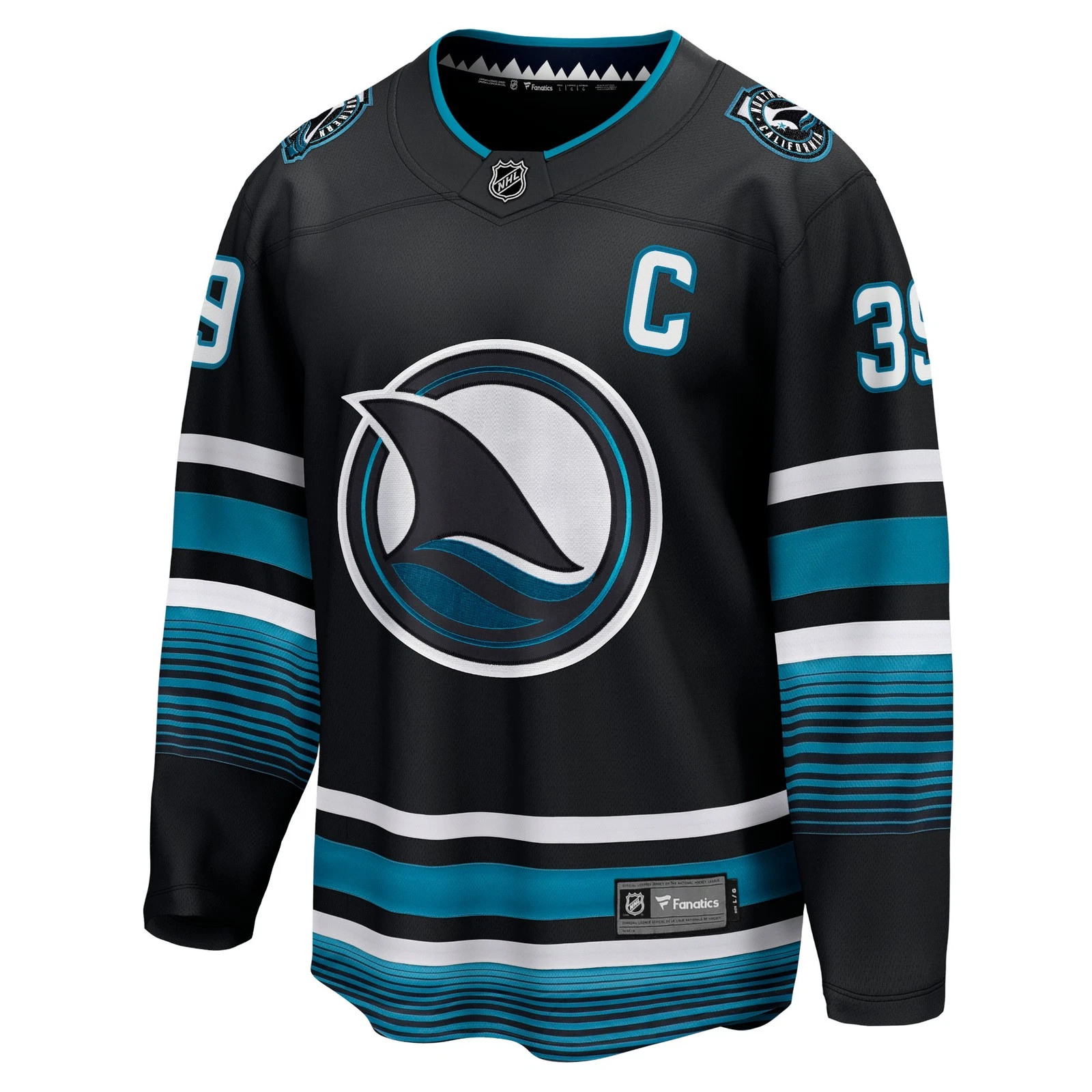 Men's San Jose Sharks Logan Couture Black Breakaway Jersey