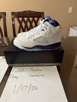 Jordan 5 Retro Grape Size 8 Brand New In Box DS OG All