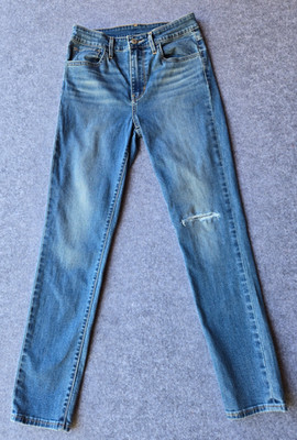 Levis Women's Jeans 721 (22850) High Rise Skinny Stretch Distressed 26x26