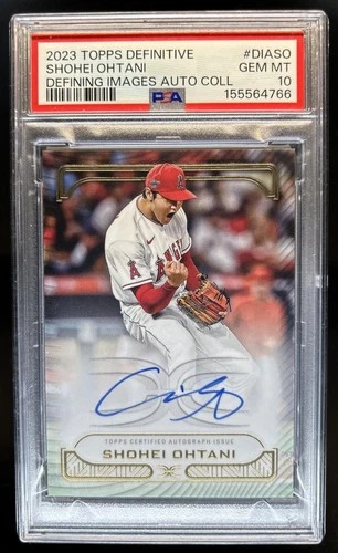 2023 Topps Definitive Shohei Ohtani Defining Images Auto #DIA-SO PSA 10 GEM MINT