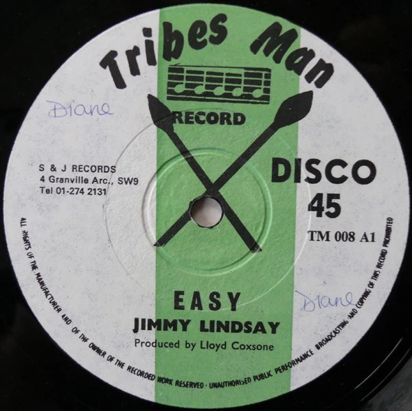 Jimmy Lindsay / Fabienne Miranda - Easy / Prophecy (12") (Good Plus (G+)) - 3781 Foto 2 de 3