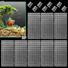 Hamiledyi Plastic Aquarium Divider with Clips Grid Panel 11.8 5.9 1, White
