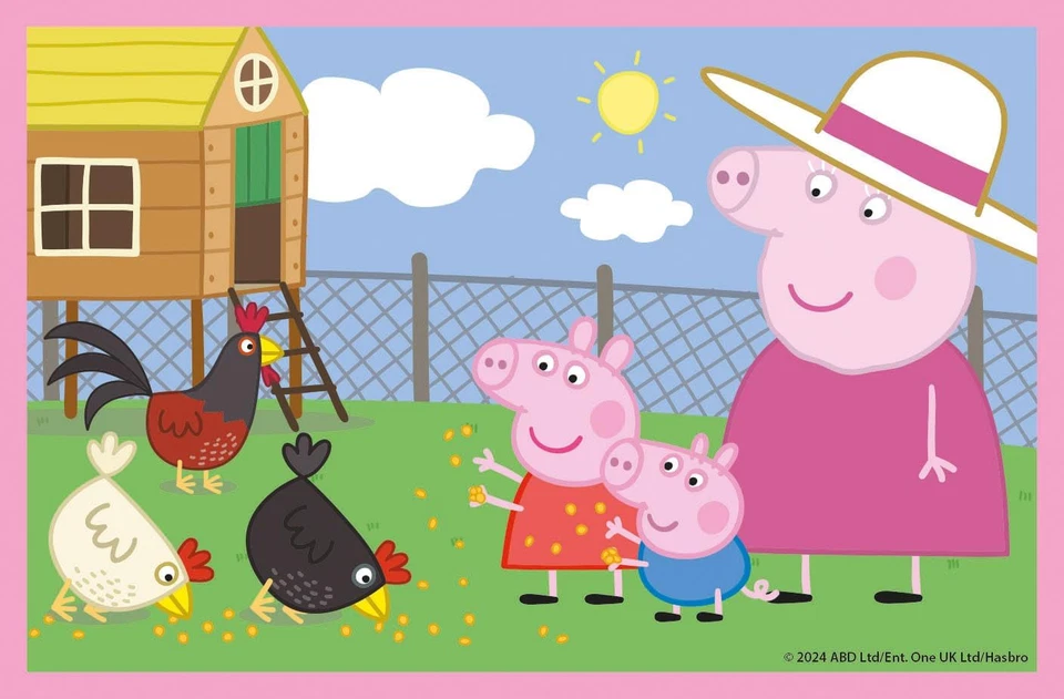 Peppa Pig-6 Pezzi Bambini 2 Anni, Cartoni Animati, Puzzle Cubi, Made in Italy, M - Immagine 4 di 4