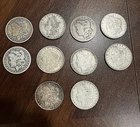 Morgan Silver Dollars Lot of 10 Circulated 1880-1921 Silver US Coins