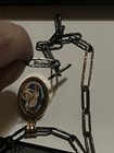 18k Gold Sterling Silver Necklace 20” Chain 18k 750 Virgin Mary Baby Jesus  — photo 5