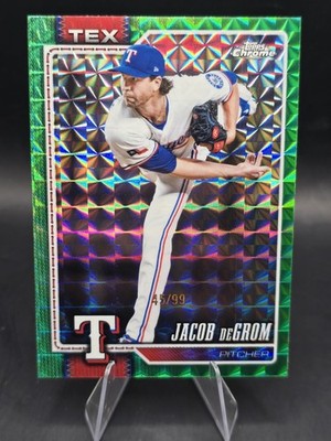 2026 Topps Chrome Jacob Degrom Green Geometric Refractor #266 Rangers /99