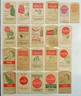 21 DIFFERENT VINTAGE COCA-COLA COKE DRY SLEEVE PAPER BOTTLE COVER 1930-40s NICE