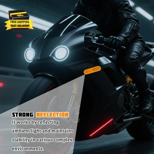 4PCS Motorcycle Warning Reflector, Motorbike High-Visibility Safety Reflective W - Picture 3 of 7