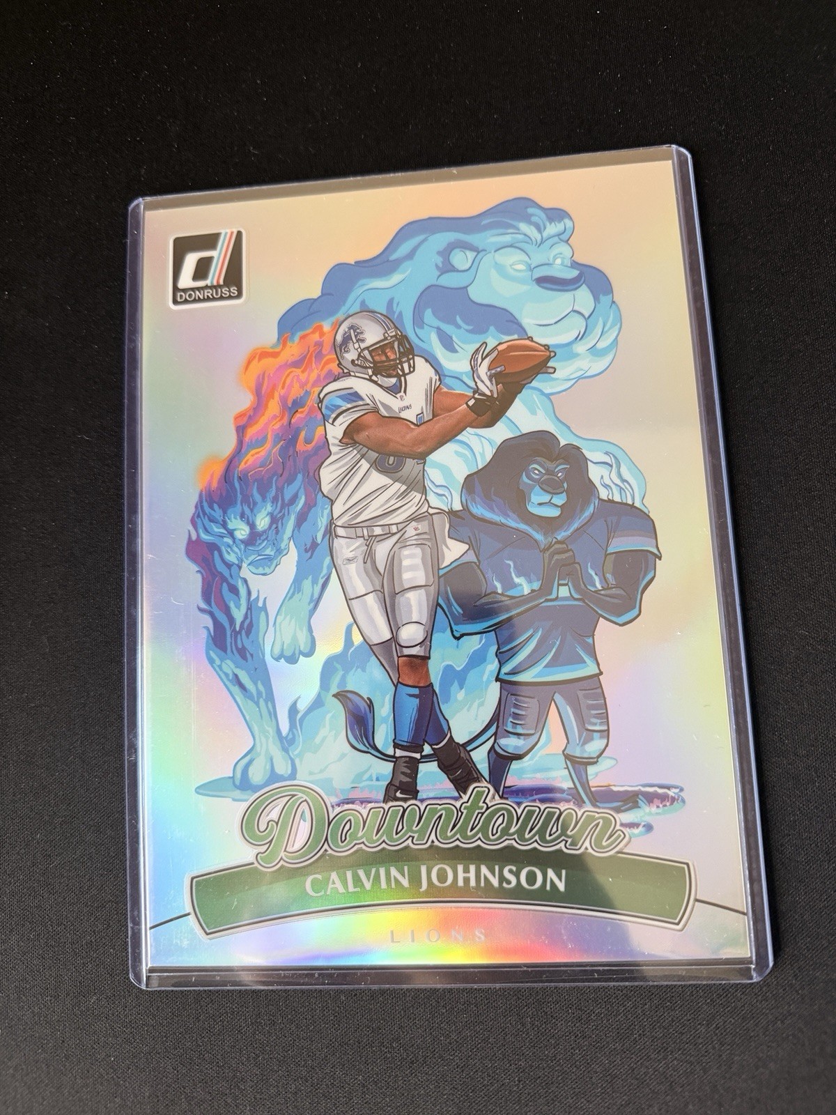 2025 Calvin Johnson Donruss DOWNTOWN #5 SSP Jumbo Oversized Lions Megaton HOF