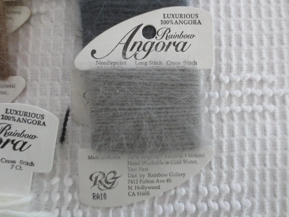 9 Rainbow Gallery 100% ANGORA NEEDLEPOINT LONG & CROSS STITCH Embroidery THREAD - Image 2 of 2
