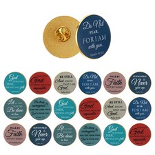 24 Pcs Christian Pins Bulk Jesus Christ Bible Verses Gift one size, Gold